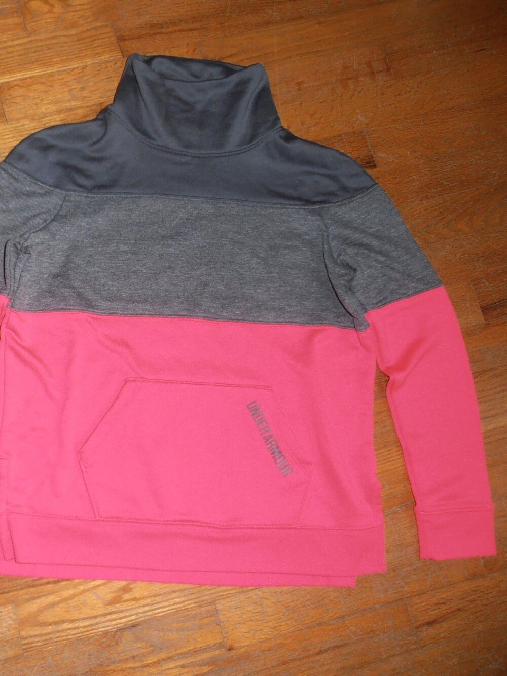 Girls Pink & Grey Under Armour Pullover